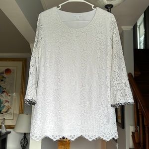 🎤🎉 Cute Charter Club Lace Top Sz M